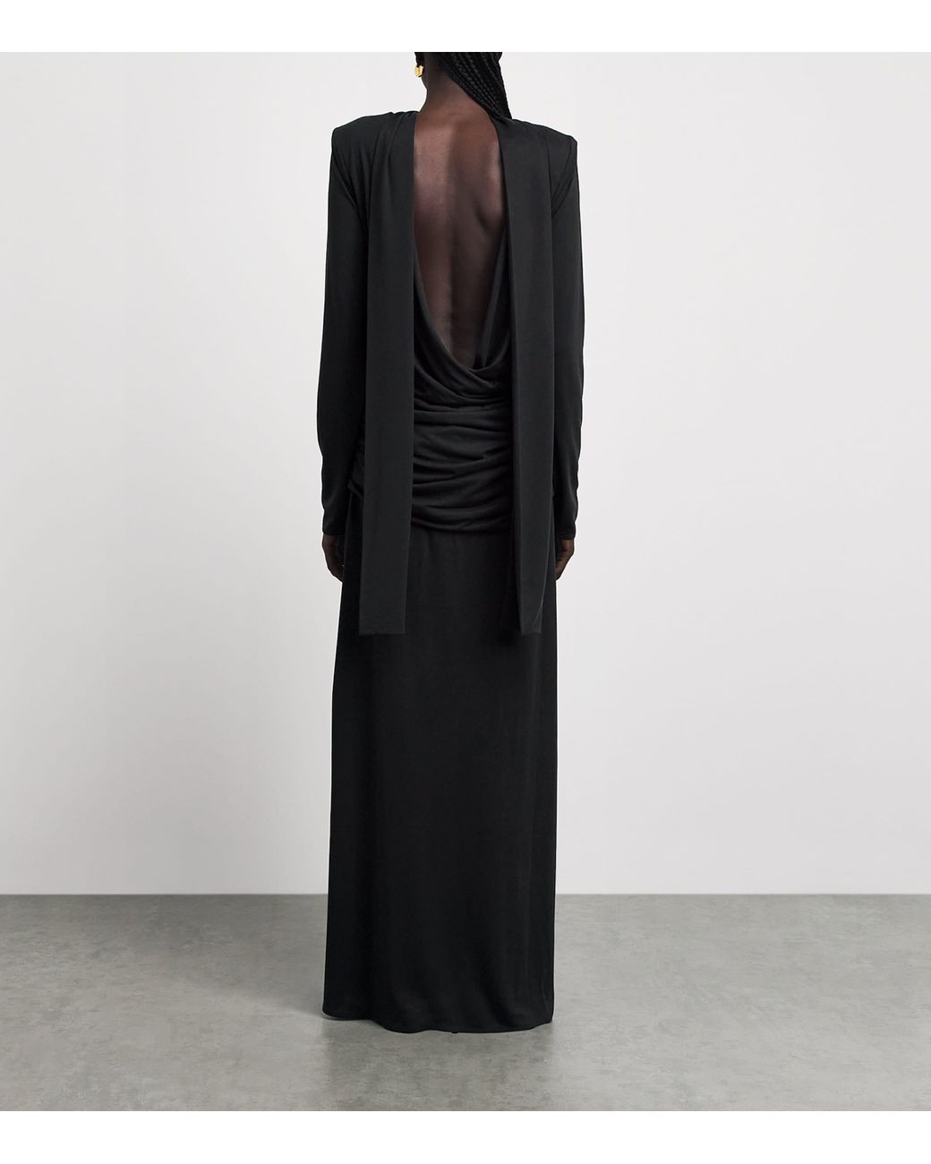 Voranida Black High-Neck Mols Maxi Dress