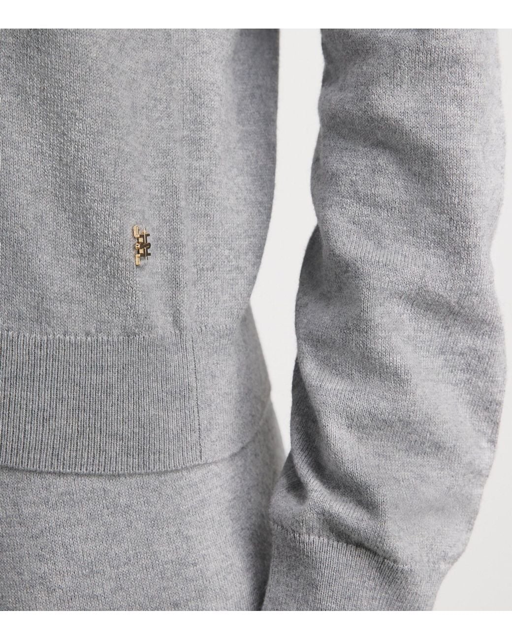 ÉTERNE Gray Cotton-Cashmere Lennox Sweater