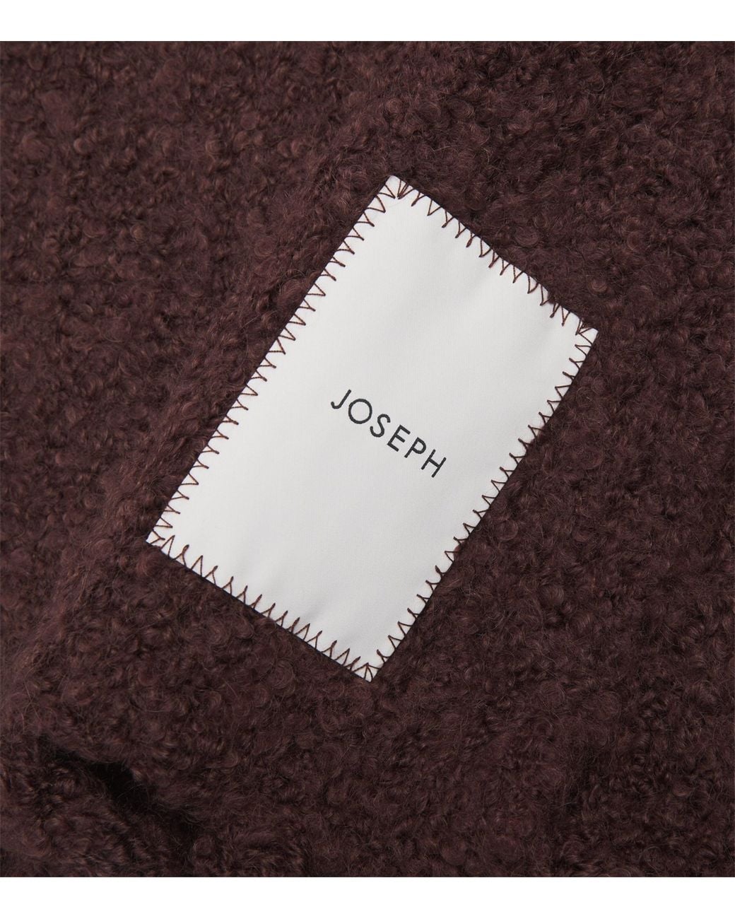 Joseph Brown Bouclé Knit Scarf