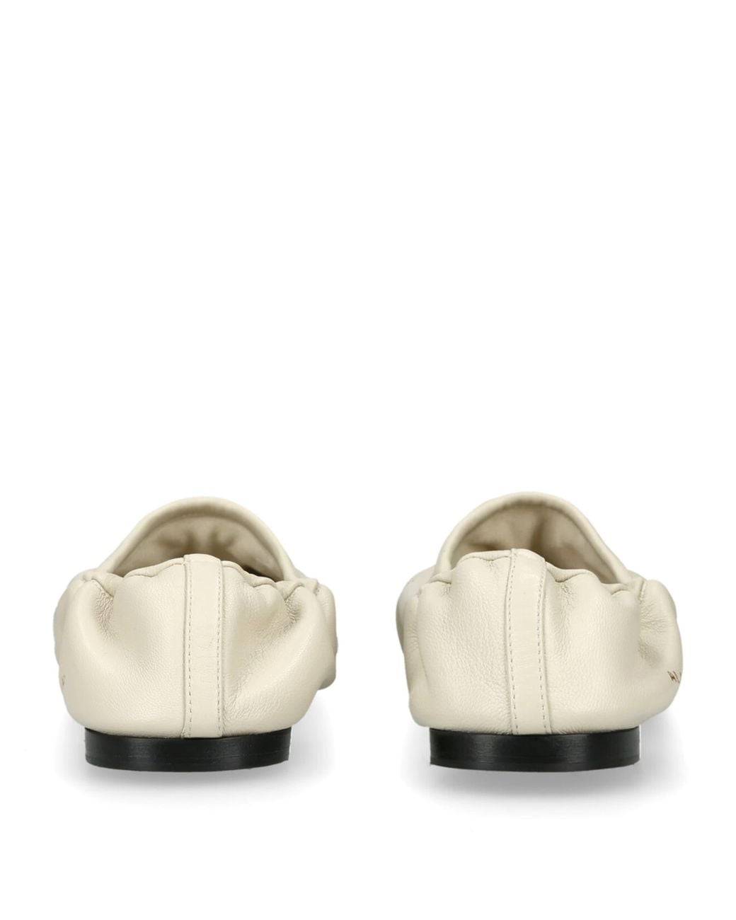 Alaïa White Leather Scrunched Ballet Flats