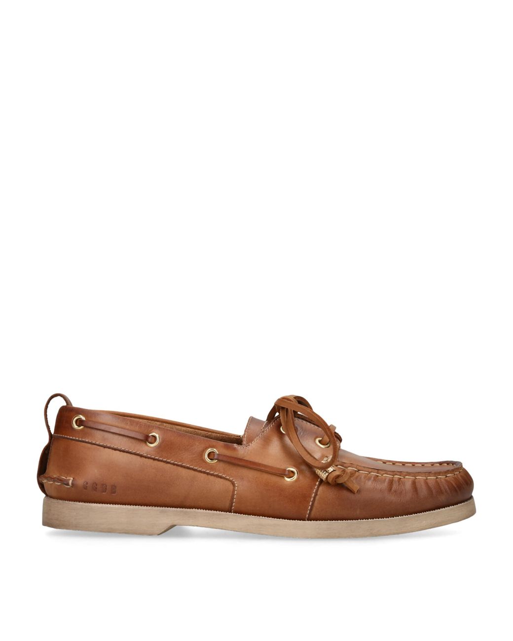 Golden Goose Deluxe Brand Brown Leather Boat Shoes for men