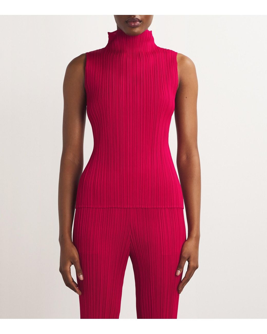 Pleats Please Issey Miyake Purple New Colorful Basics Tank Top