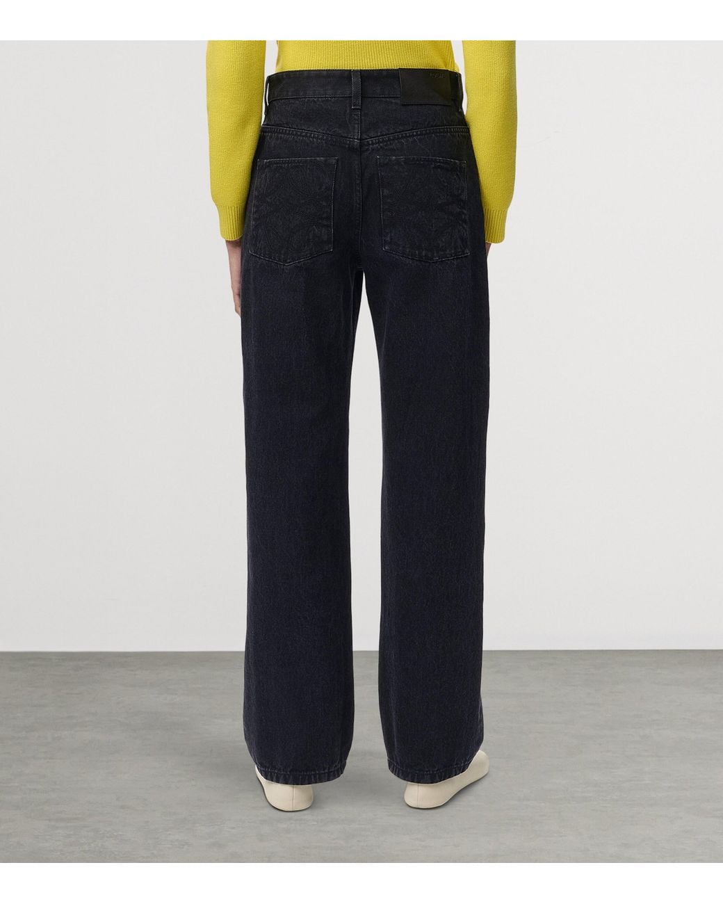 Loewe Blue Embroidered-Anagram Straight Jeans
