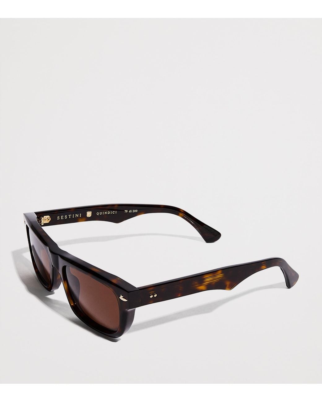 Sestini Eyewear Brown Acetate Quindici Sunglasses for men