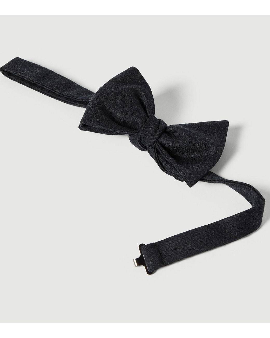 Brunello Cucinelli Black Virgin Wool Bow Tie for men