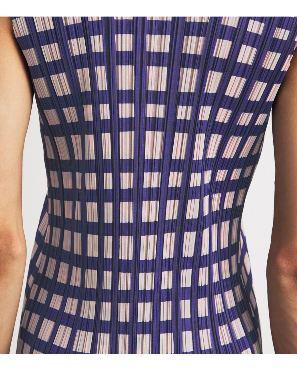 Pleats Please Issey Miyake Purple Basket Midi Dress