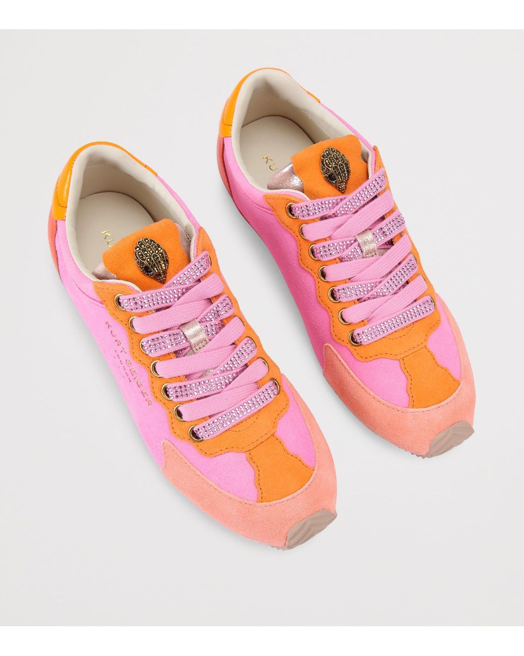 Kurt Geiger Pink Suede Islington Sneakers