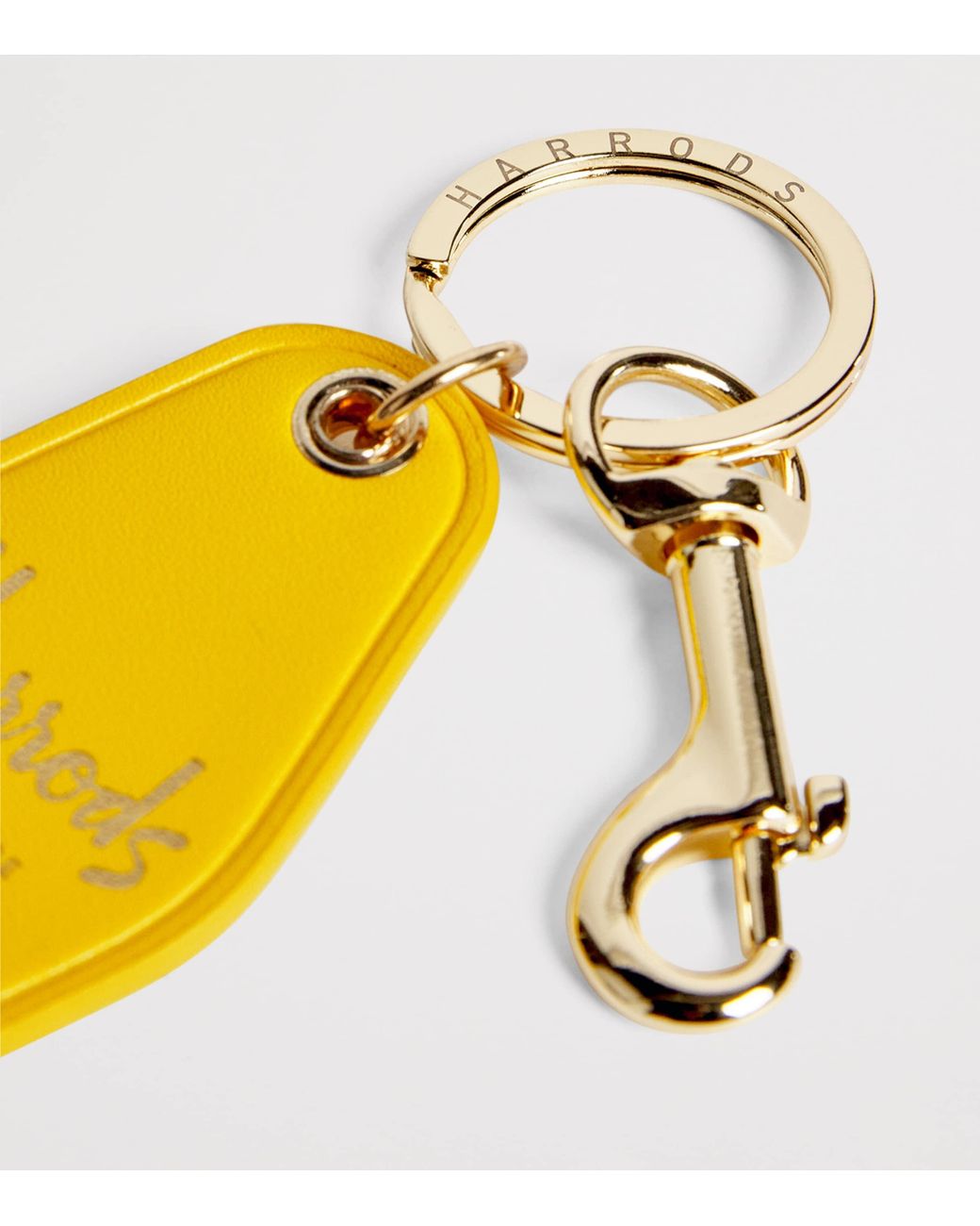 Harrods Metallic Leather Villa Keyring