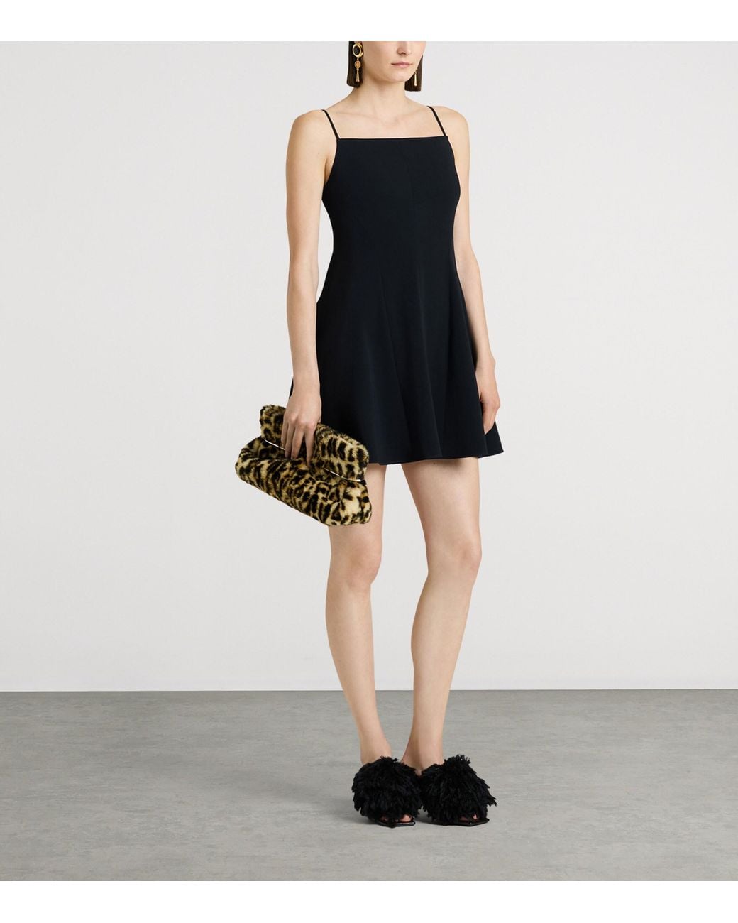 Givenchy Black Crepe Cady Flared Mini Dress