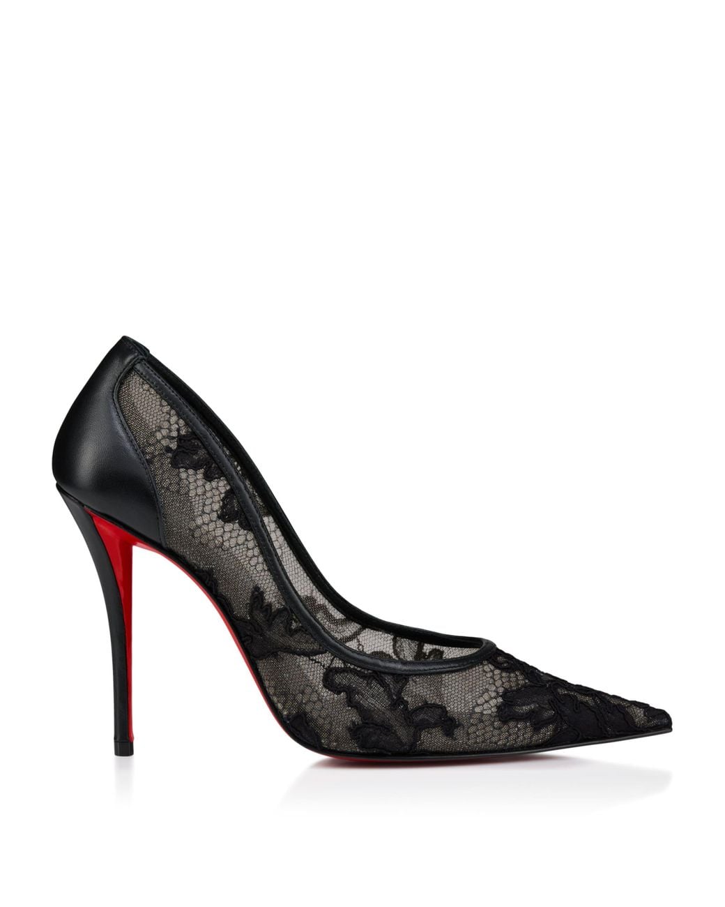 Christian Louboutin Black Miss Z Mesh 100 Lace Pumps