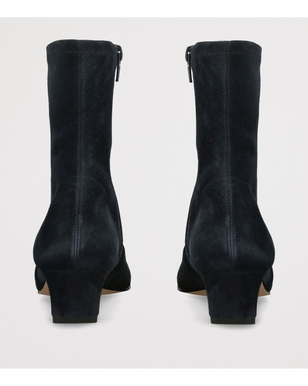 Khaite Blue Suede Nevada Ankle Boots 40