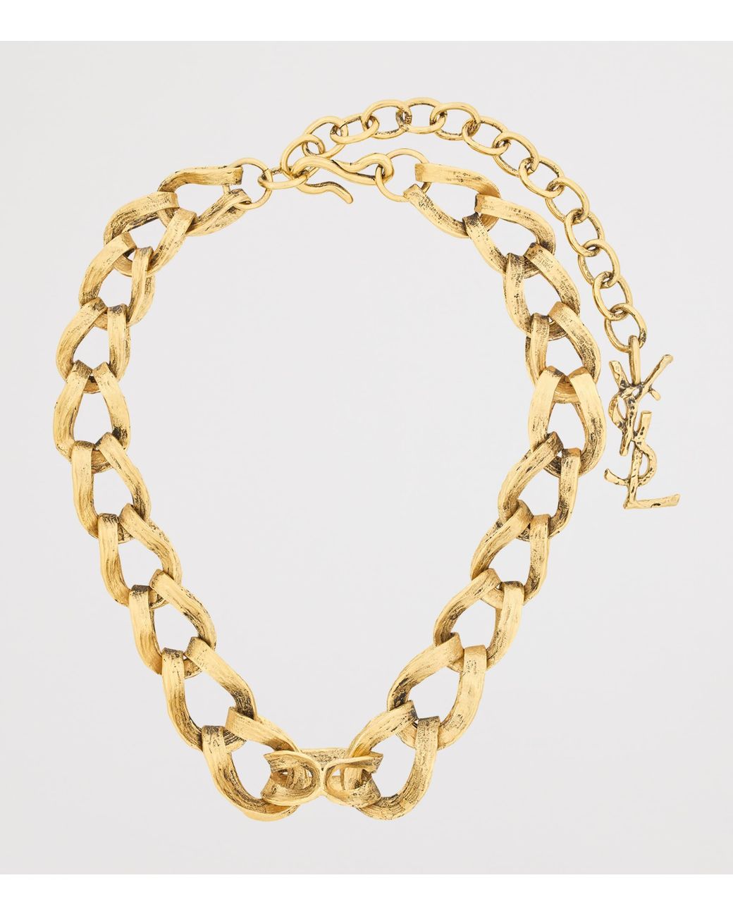 Saint Laurent Metallic Sunburst Chain Necklace for men