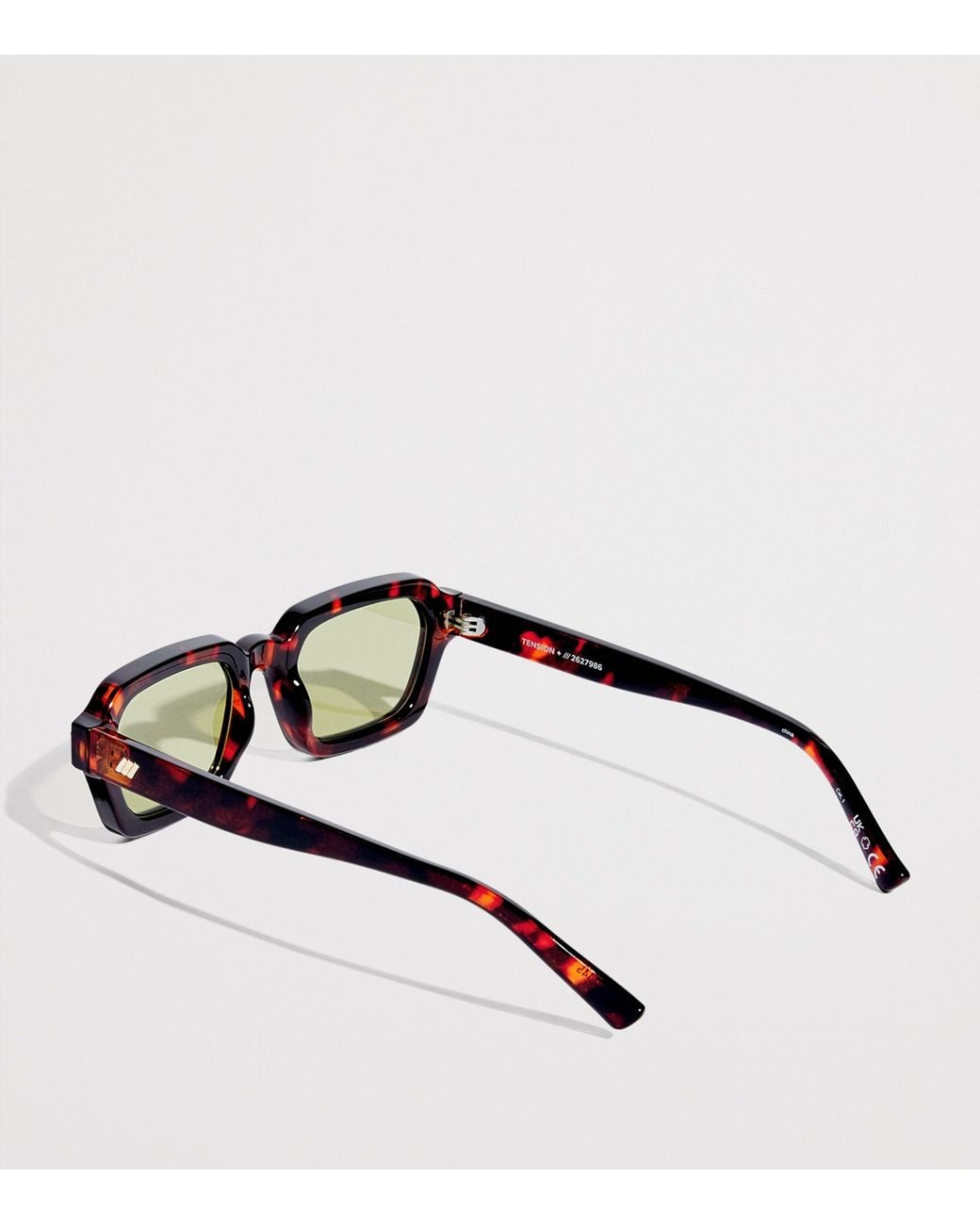 Le Specs Green Tension Rectangle Sunglasses