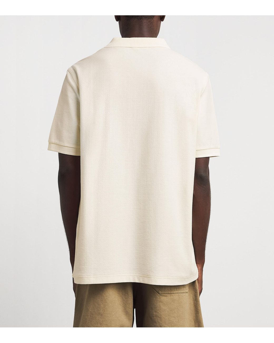Fred Perry White Cotton Crepe Piqué Polo Shirt for men
