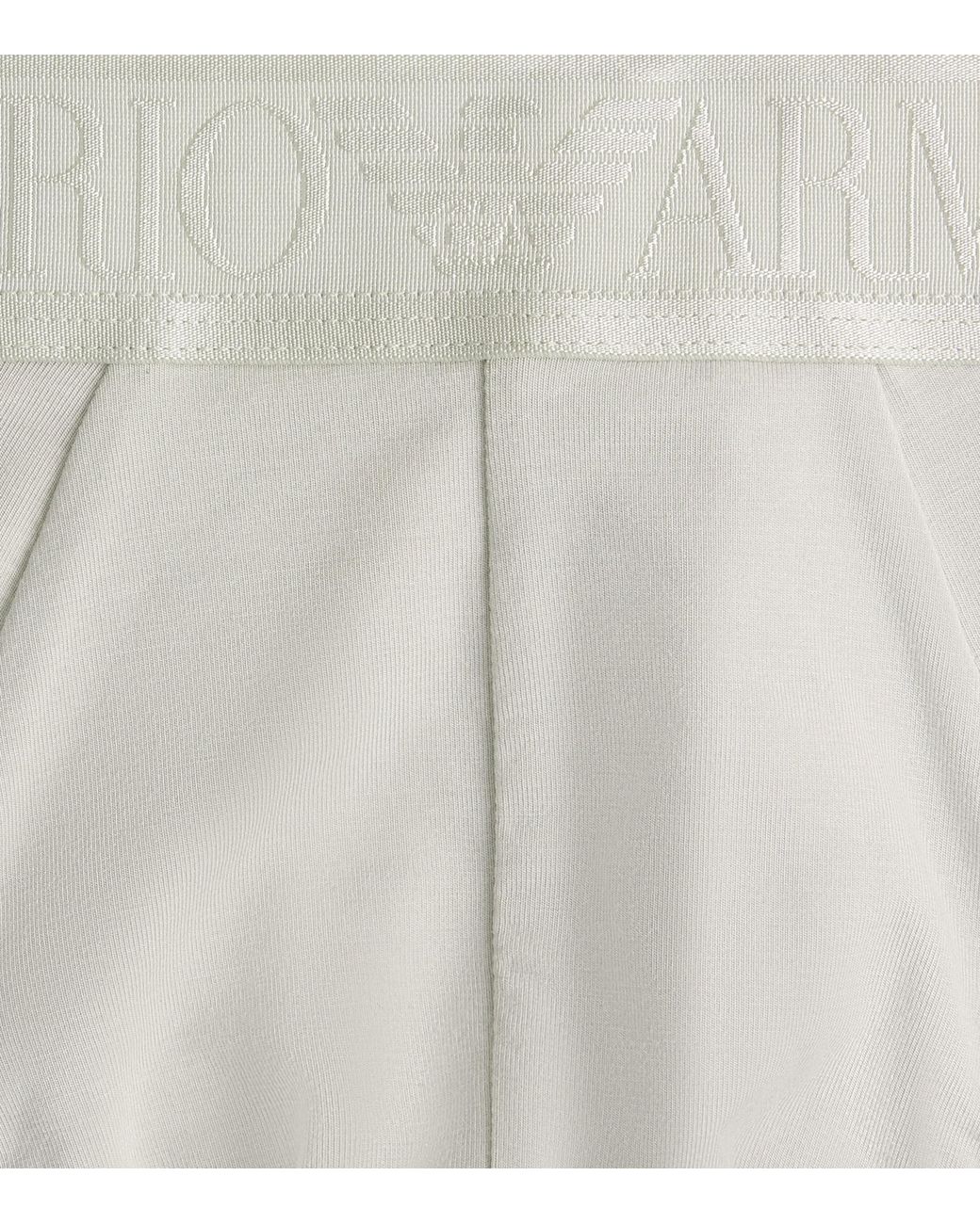 Emporio Armani White Modal Logo Briefs for men