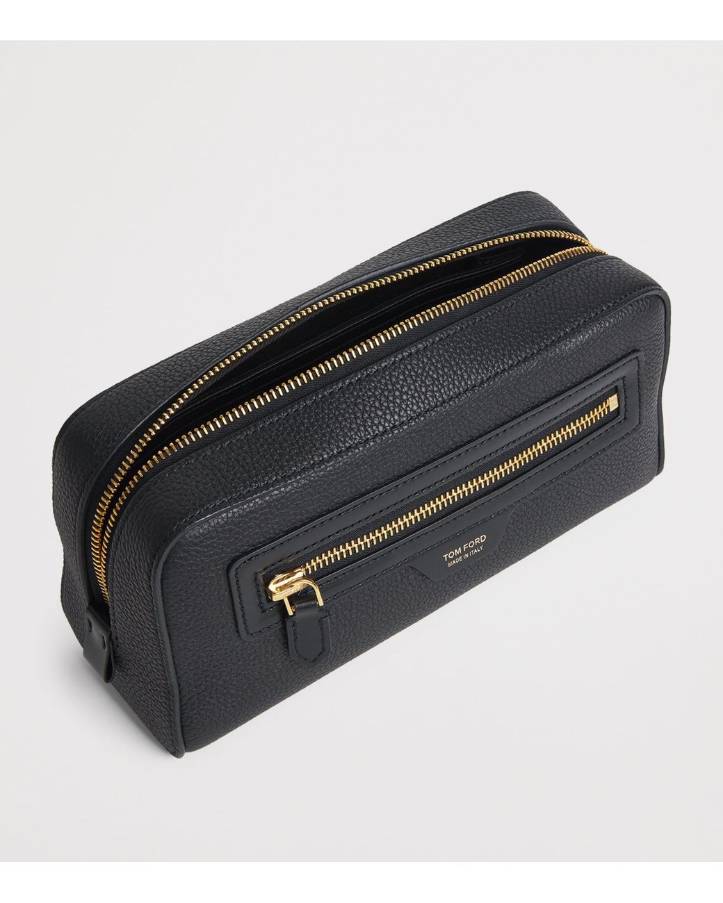 Tom Ford Black Leather Wash Bag for men