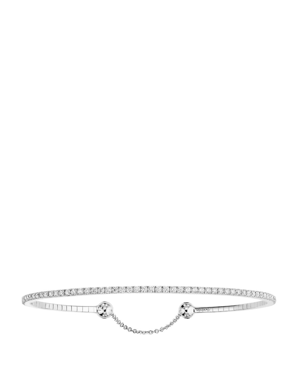 Messika White Skinny Classique And Diamond Bracelet