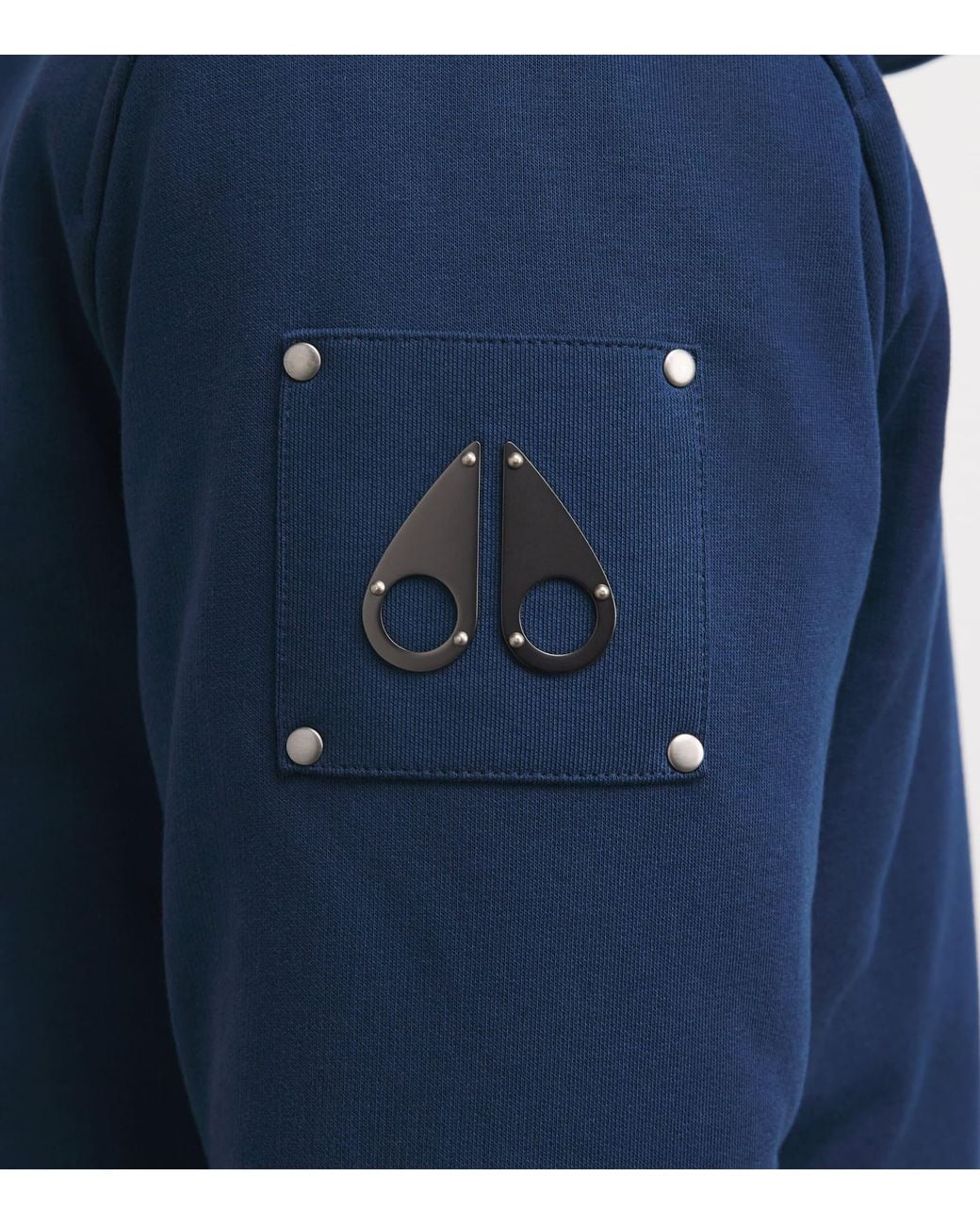 Moose Knuckles Blue Padded Bunny Zip-Up Hoodie for men