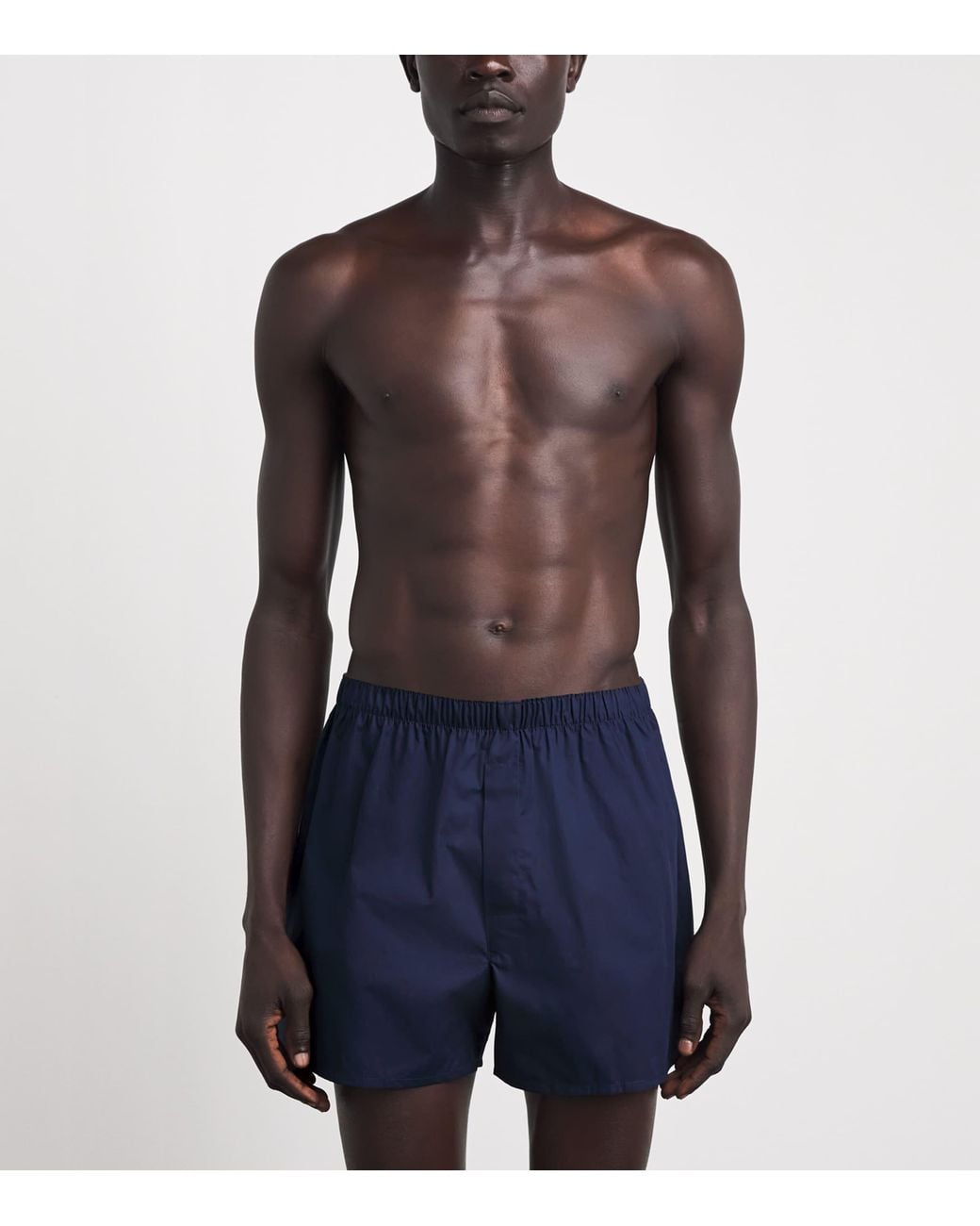 Sunspel Blue Cotton Classic Boxer Shorts for men