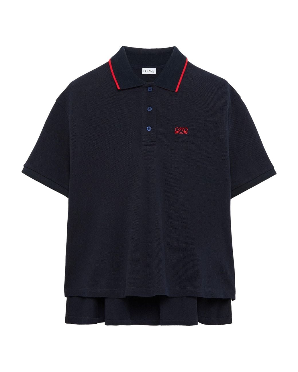 Loewe Blue Stretch-Cotton Polo Shirt
