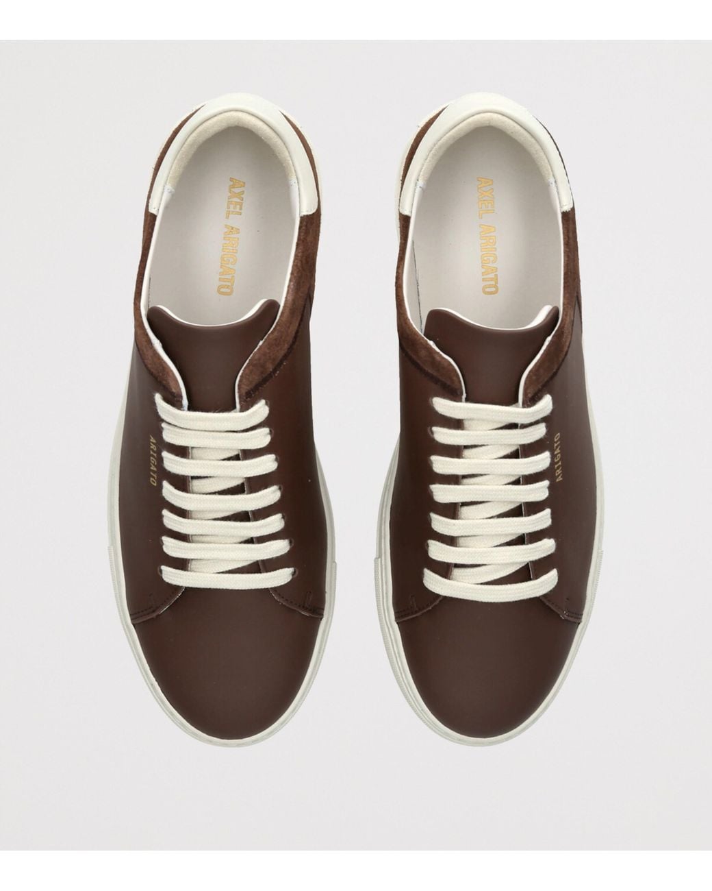 Axel Arigato Brown Leather-Suede Clean 90 Split Sneakers for men