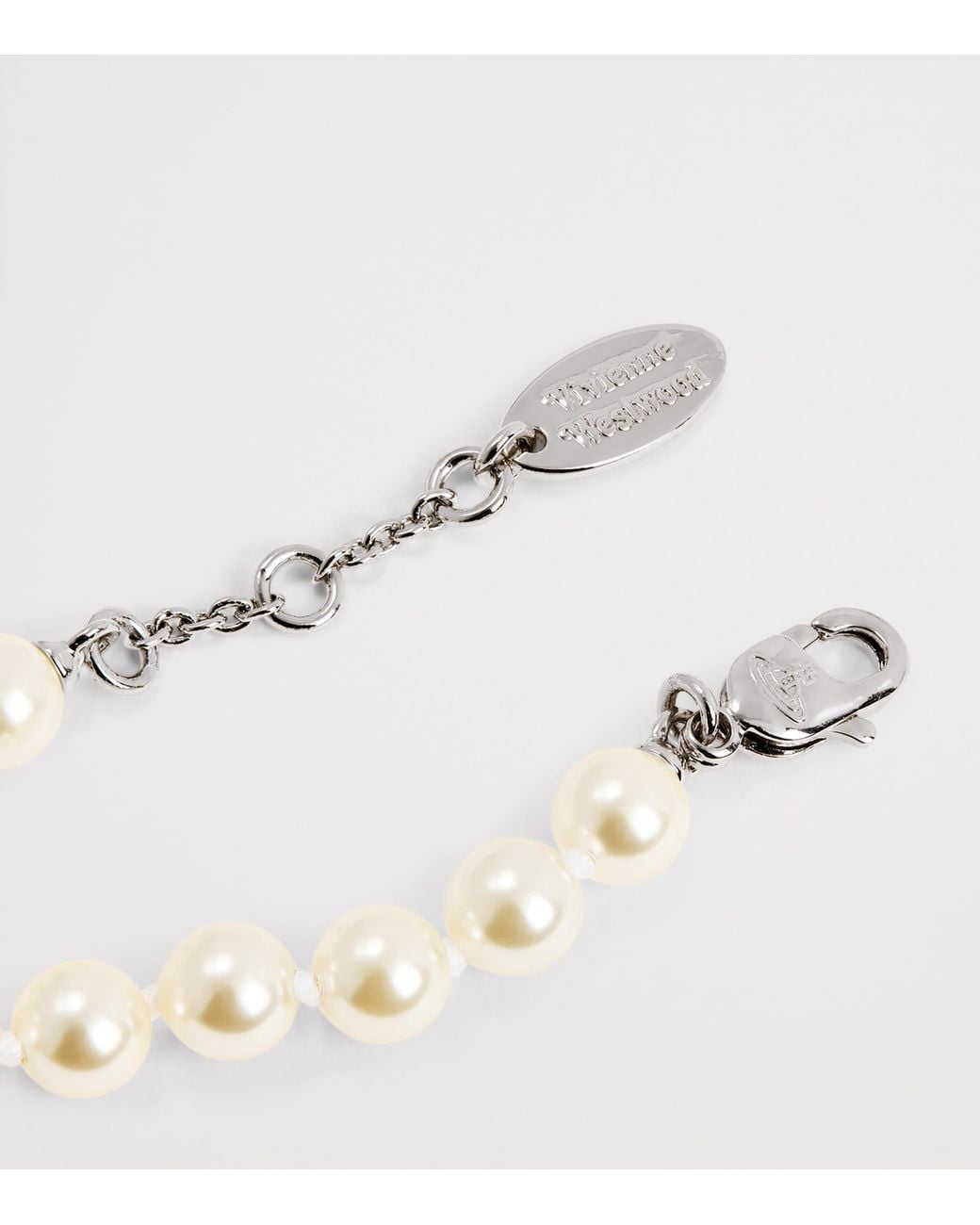 Vivienne Westwood White Orb Lucrece Bracelet for men
