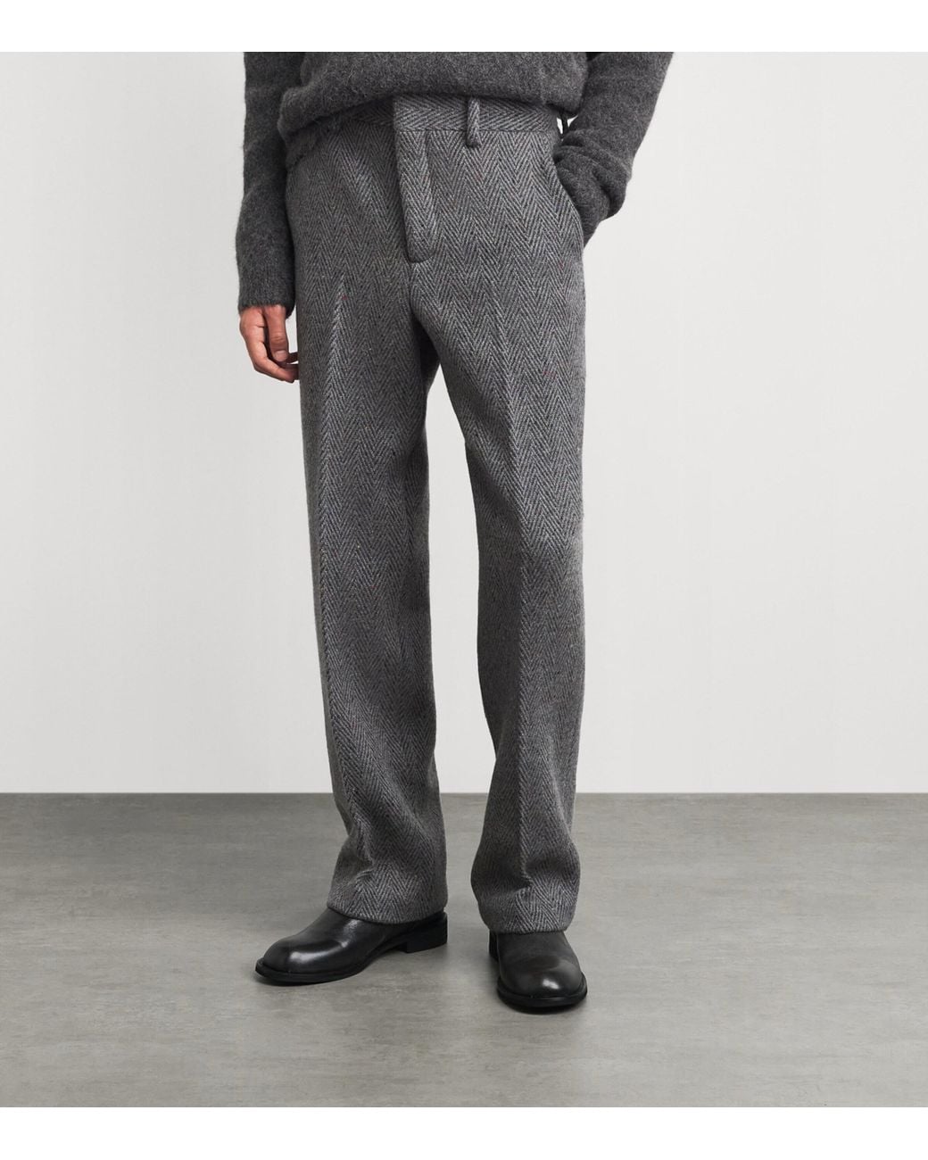 Gabriela Hearst Gray Cashmere-Wool Harold Trousers for men