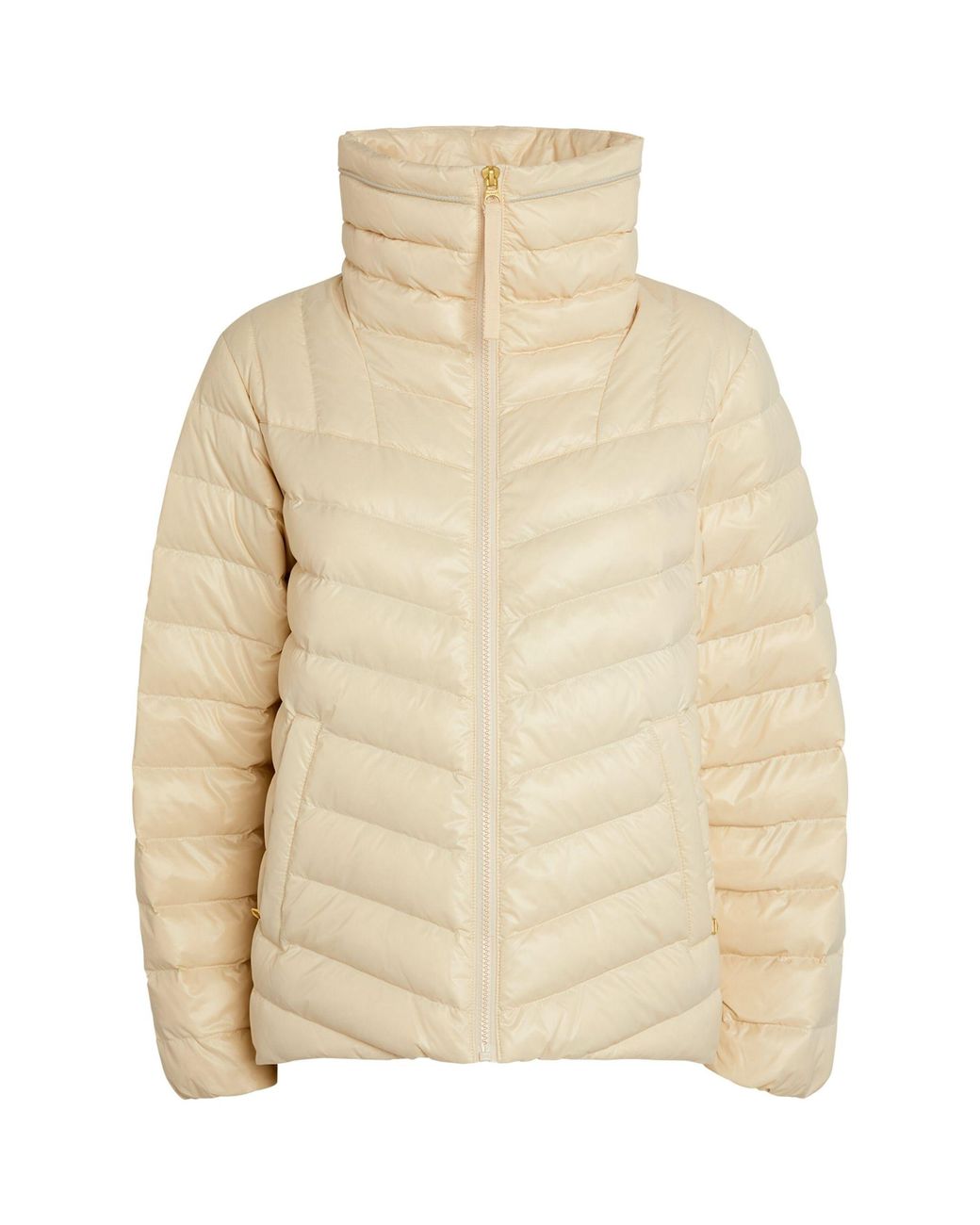 Varley Porter Puffer Jacket in Natural | Lyst
