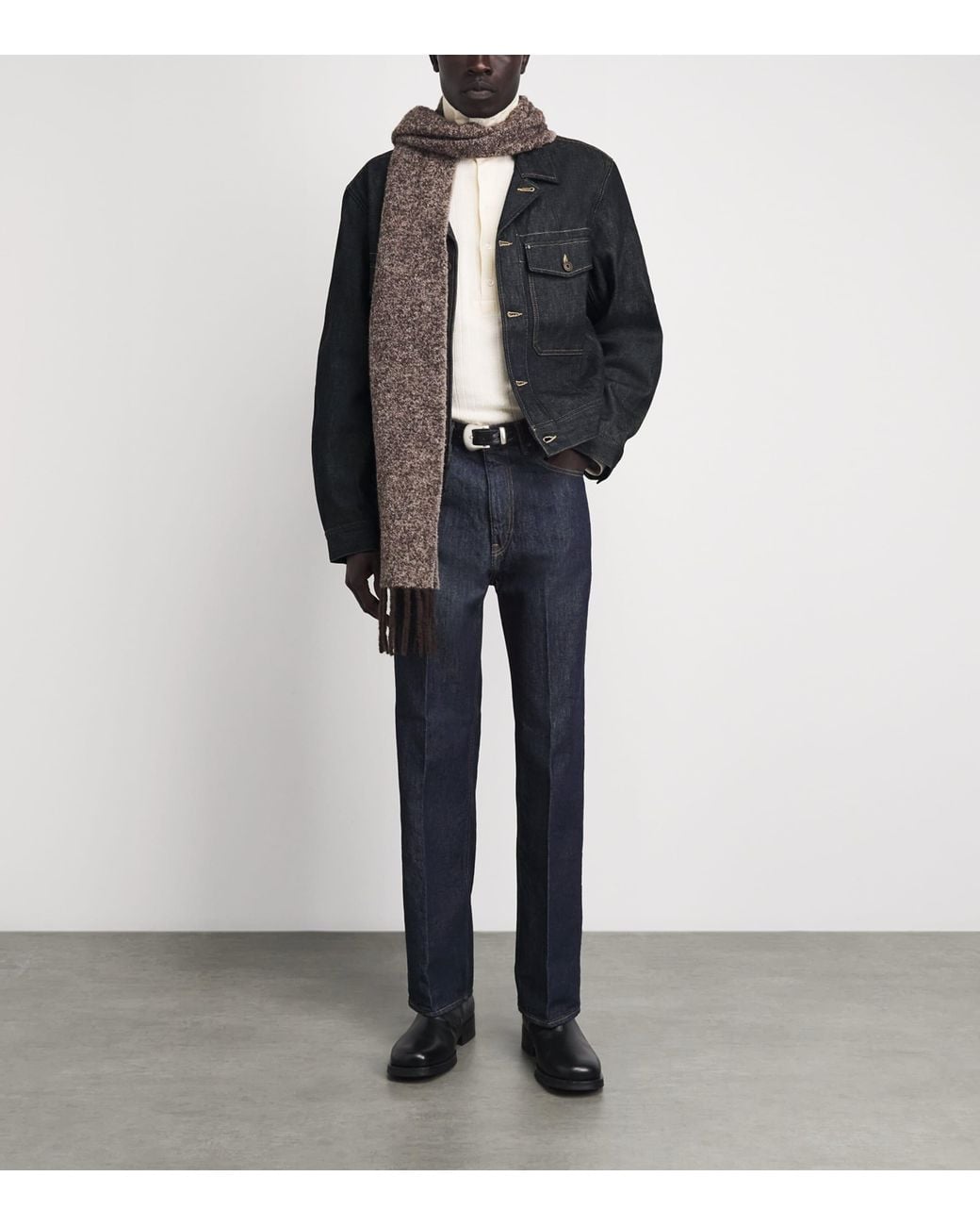 Lemaire Black Trucker Denim Jacket for men