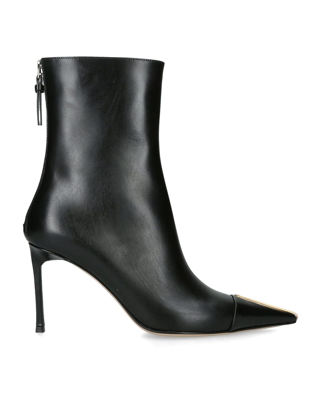 Tom Ford Black Leather Heeled Ankle Boots 85