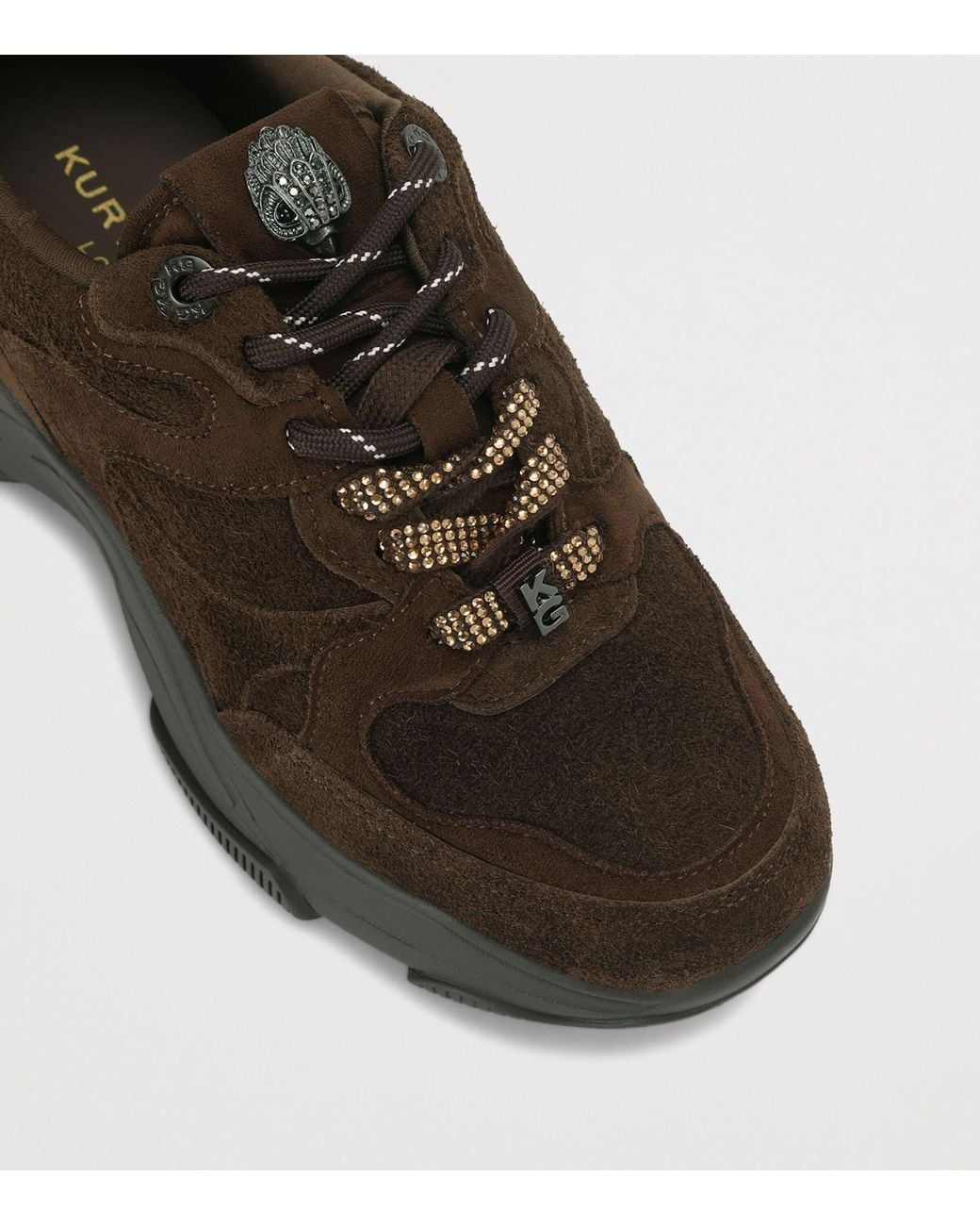 Kurt Geiger Brown Suede Starlight Runner Sneakers