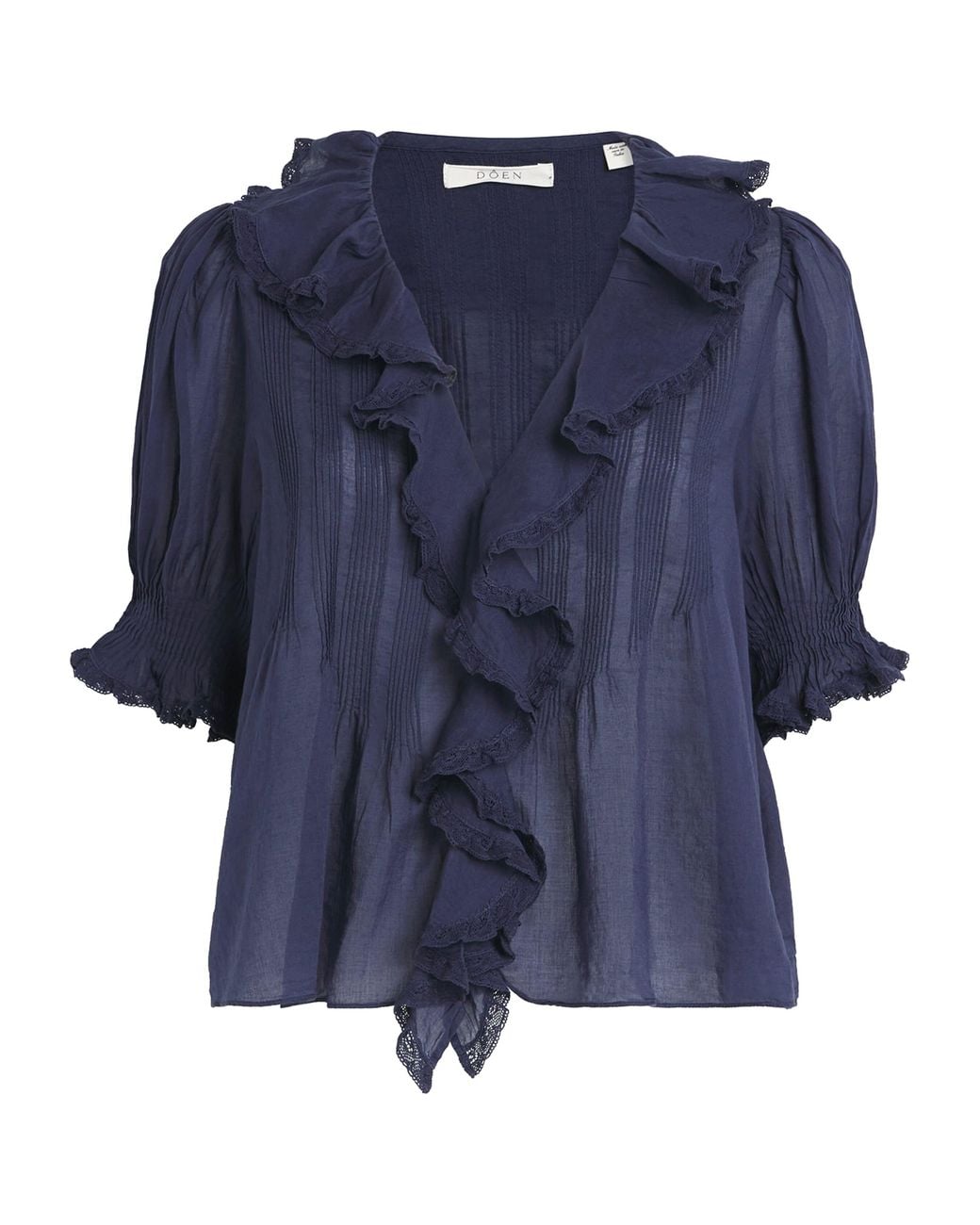 Doen Blue Organic Cotton Henri Blouse