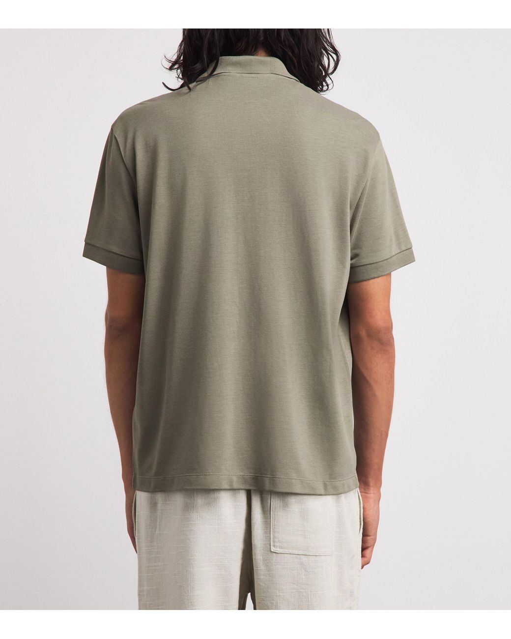 7 For All Mankind Gray Short-Sleeve Polo Shirt for men