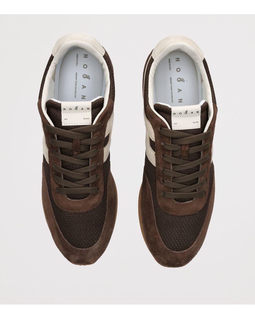 Hogan Brown Suede H669 Allacciato Sneakers for men
