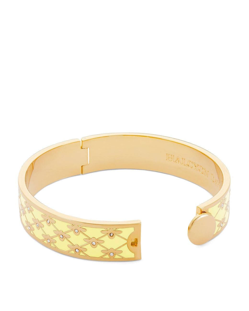 Halcyon Days Yellow Plated Enamel Bee Sparkle Bangle for men