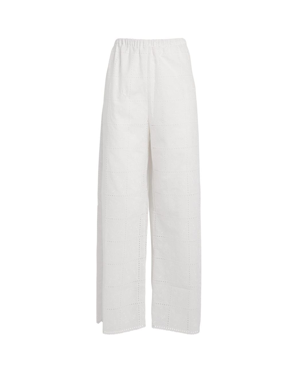 Faithfull The Brand White Broderie Anglaise Mora Trousers