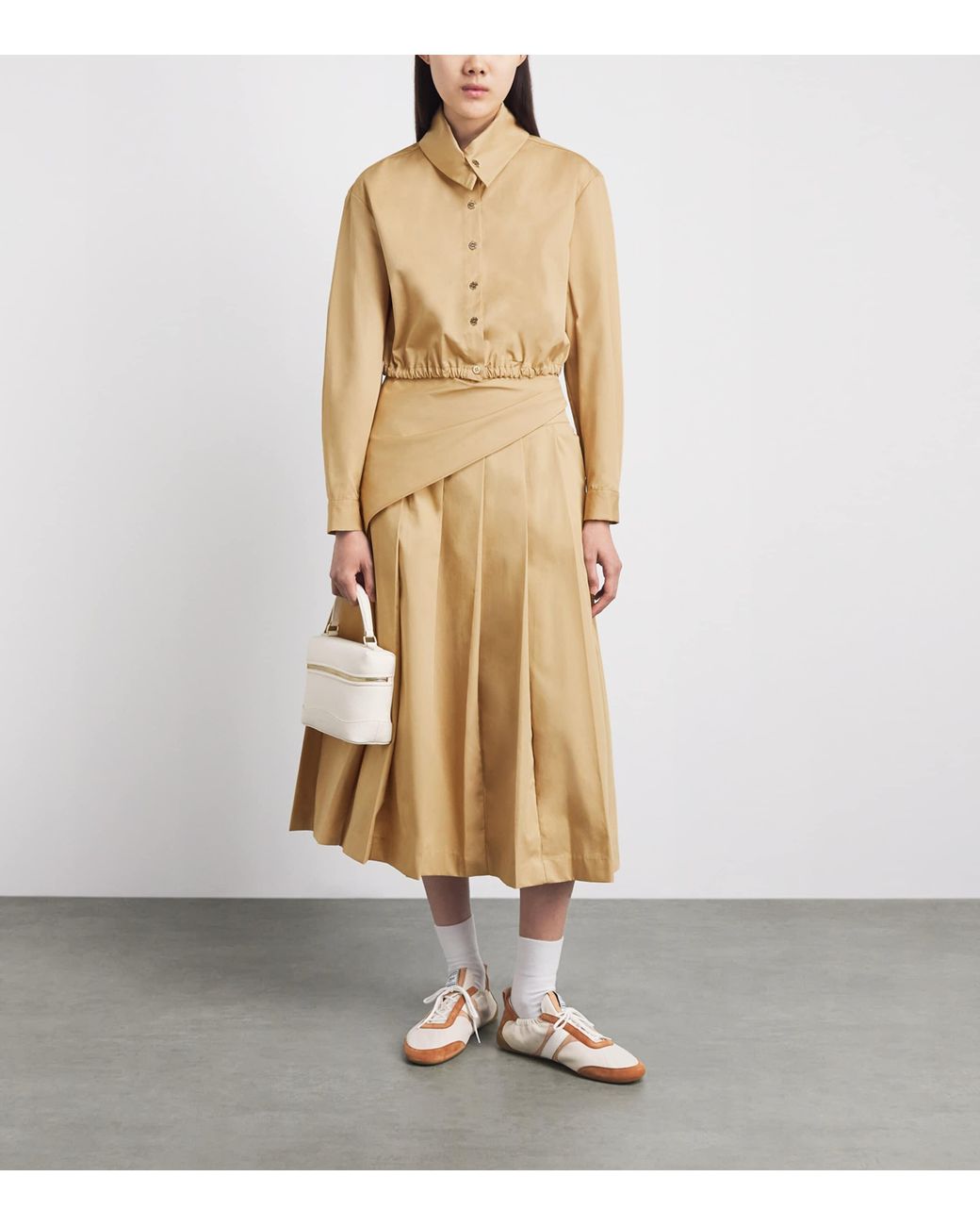 Claudie Pierlot Natural Cotton Cropped Shirt