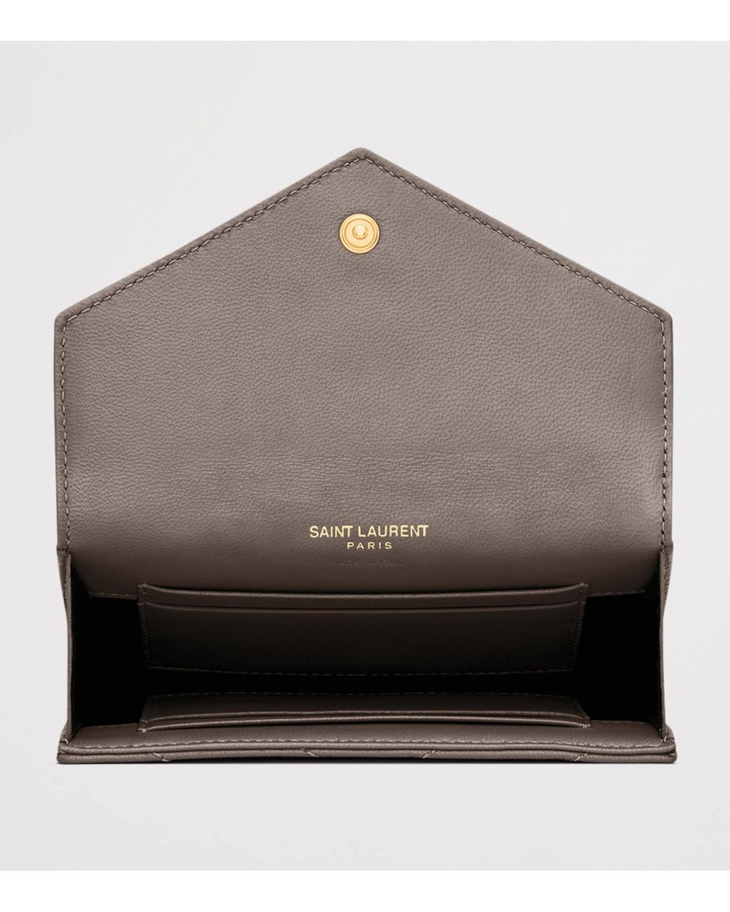 Saint Laurent Black Small Monogram Matelassé Envelope Wallet