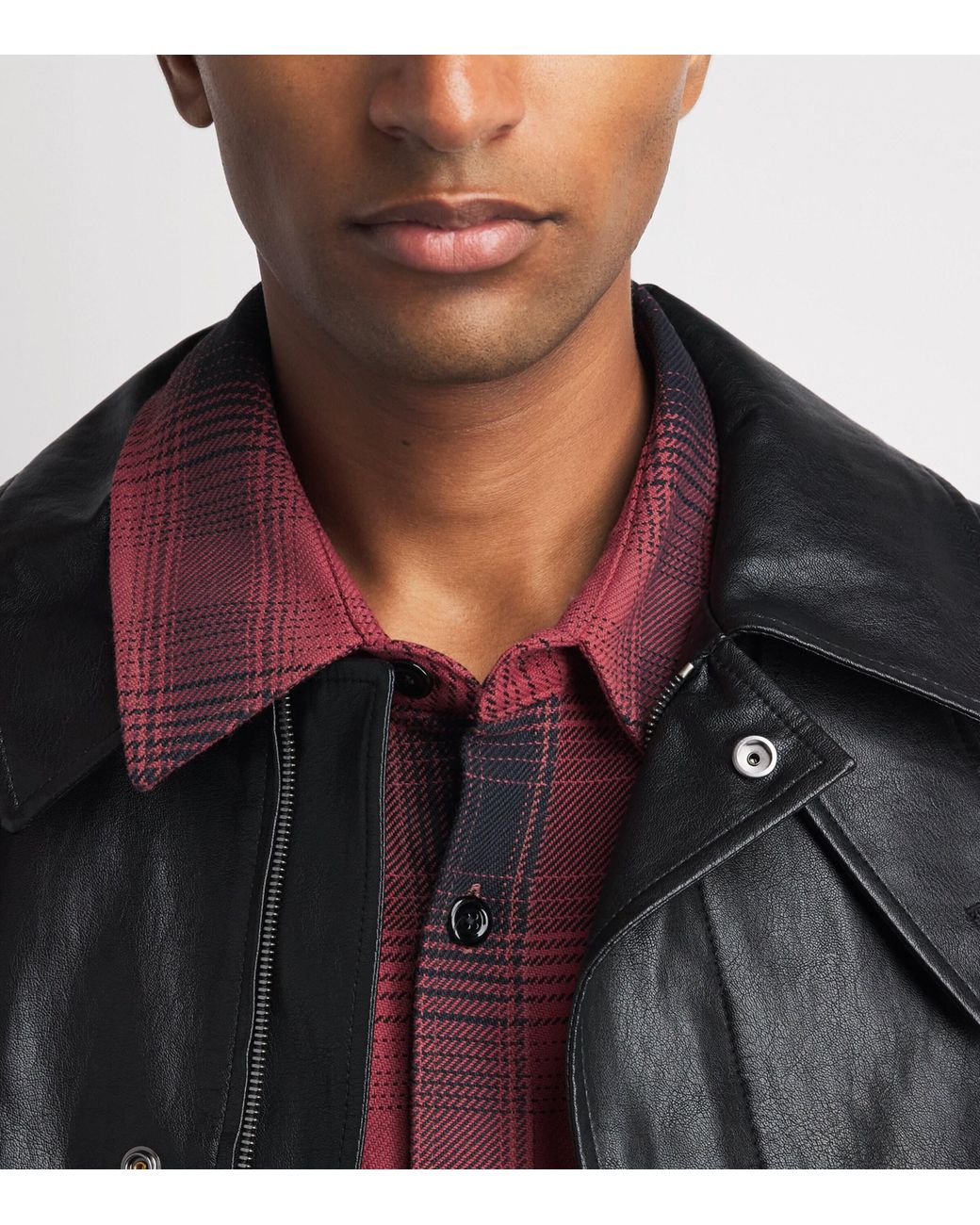 Our Legacy Red Cotton Check Whoppin Shirt for men