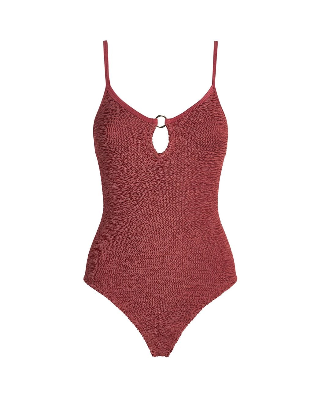 Hunza G Red Cut-Out Toni Swimsuit
