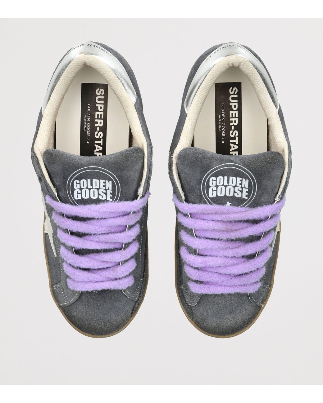 Golden Goose Deluxe Brand Blue Suede Super-Star Sneakers for men