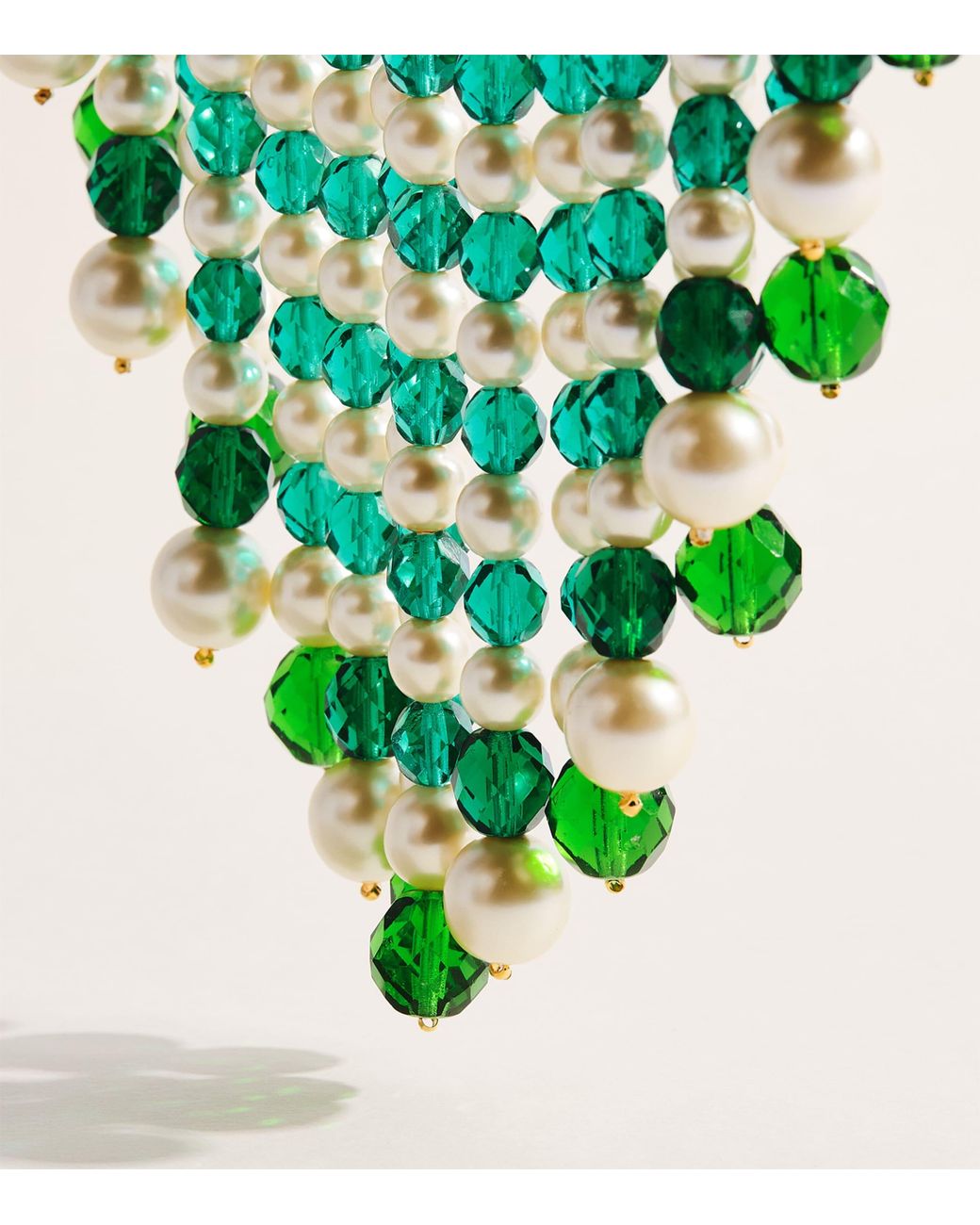 Coppola E Toppo Green Beaded Frangia Necklace
