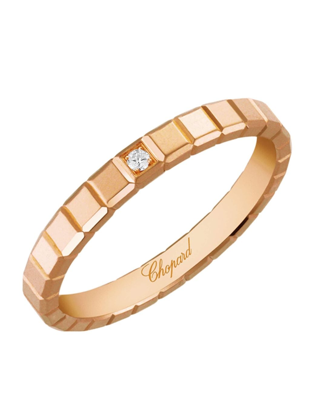 Chopard Metallic And Diamond Ice Cube Ring