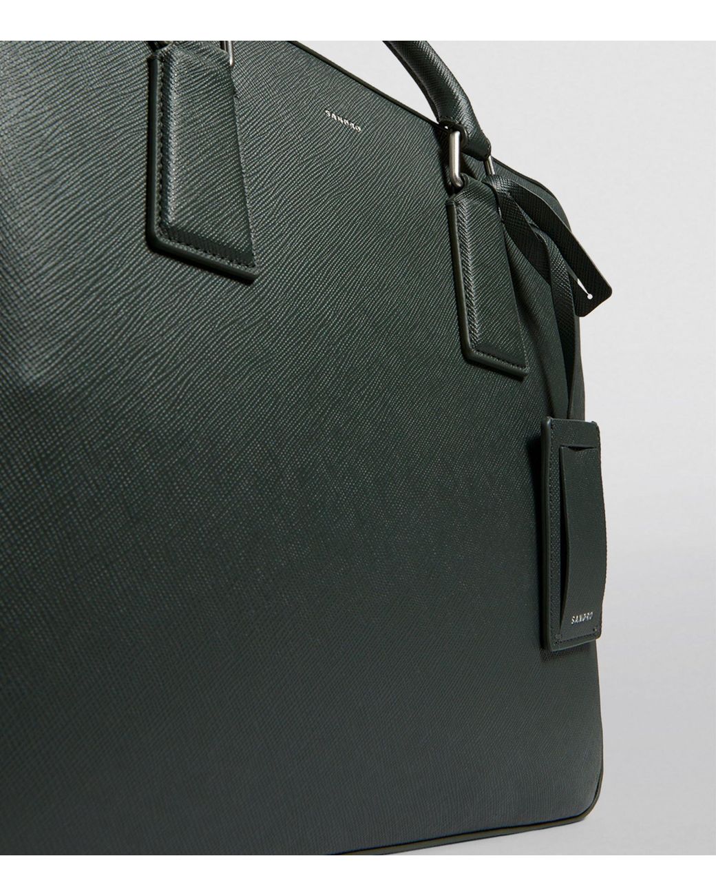 Sandro Saffiano Leather Briefcase in Black for Men | Lyst Canada