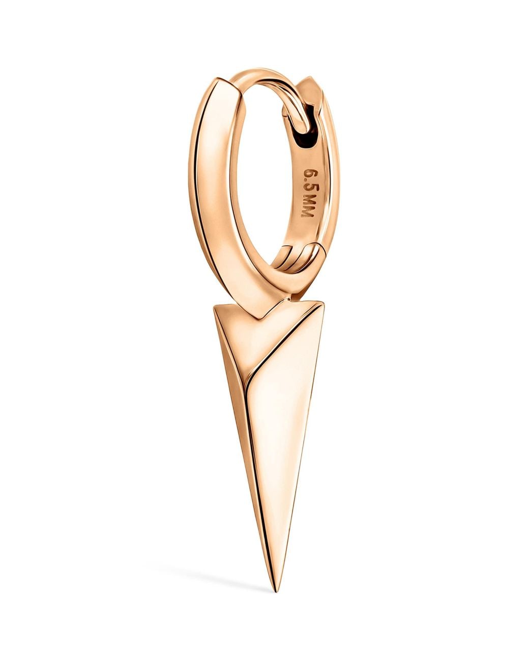 Maria Tash Metallic Faceted Single Long Spike Hoop Earring