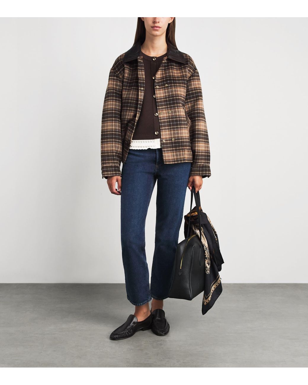 Sandro Black Lace-Detail Cardigan