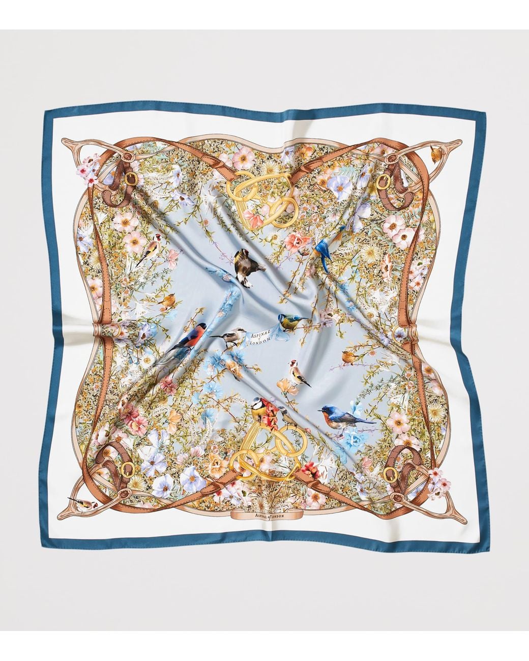 Aspinal Metallic Silk Edwardian Garden Scarf