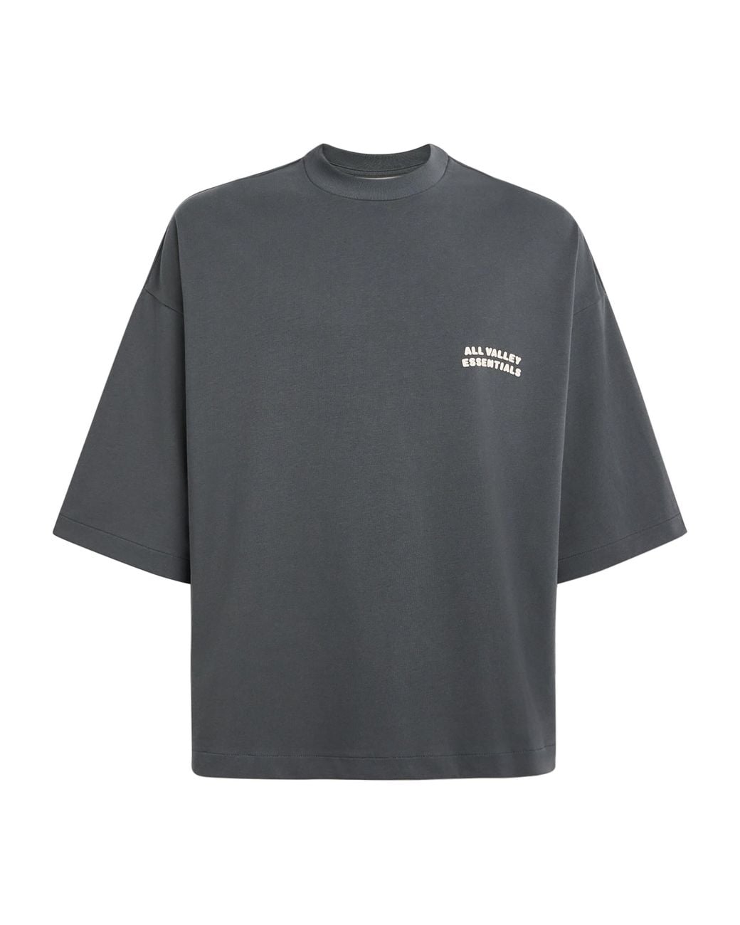 Fear Of God Gray Cotton Boxy Merch T-Shirt for men