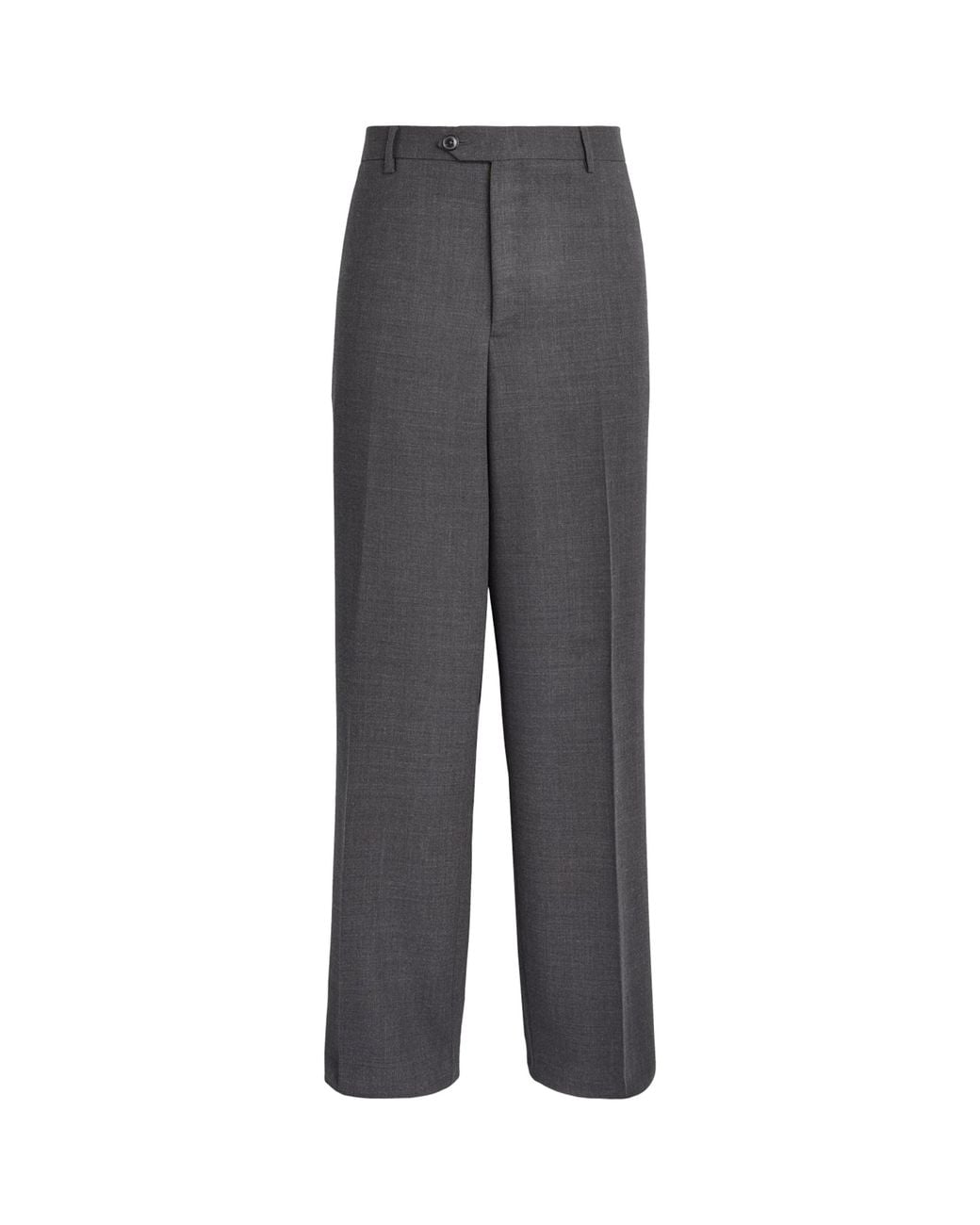 Paul Smith Gray Wool Relaxed Pleated Trousers for men