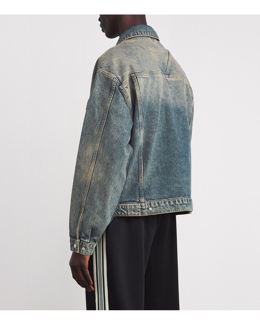 Represent Gray Bleached Denim Jacket for men